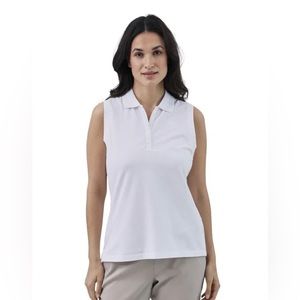 CHAPS Womens Sleeveless Polo Shirt Size XXL White New